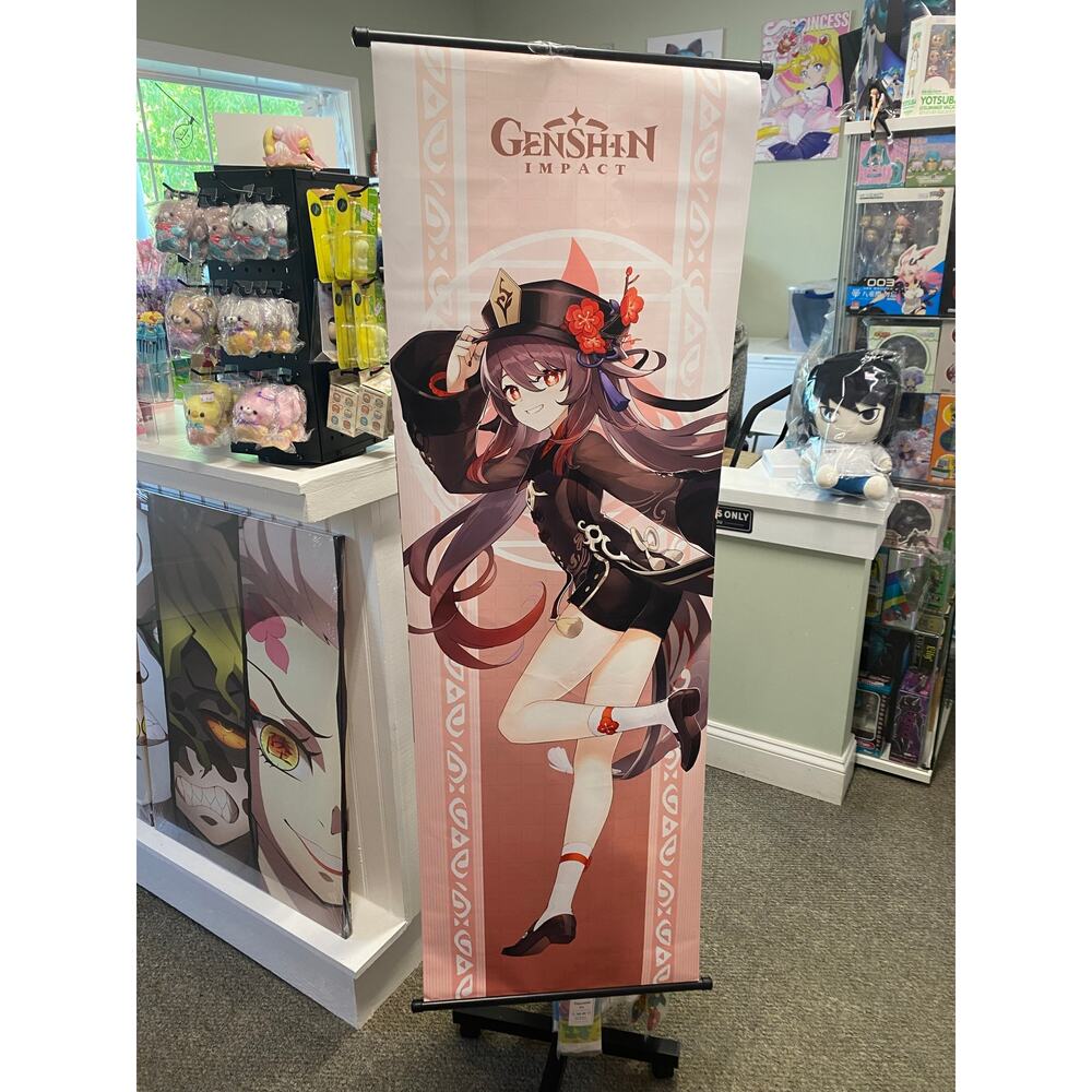 Genshin Impact Hu Tao Wall Scroll Tapestry Print On Synthetic Canvas